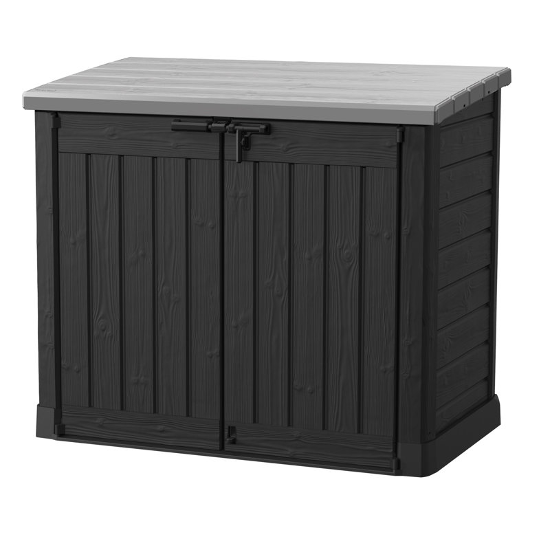 Keter Store It Out Prime Durable Resin Outdoor Storage Shed With Floor and Double Doors for Garden Patio Furniture and Tools
